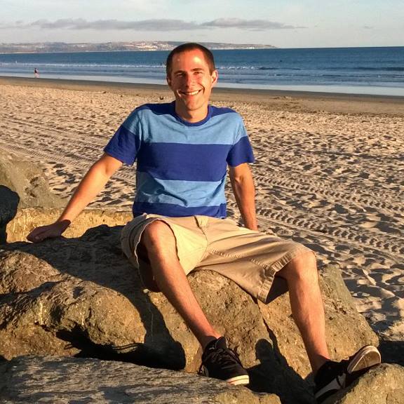 Craig Richetti on beach in San Diego